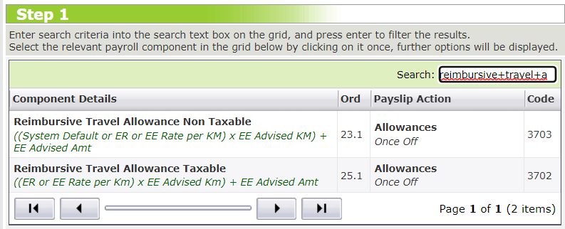 reimbursive travel allowance source code