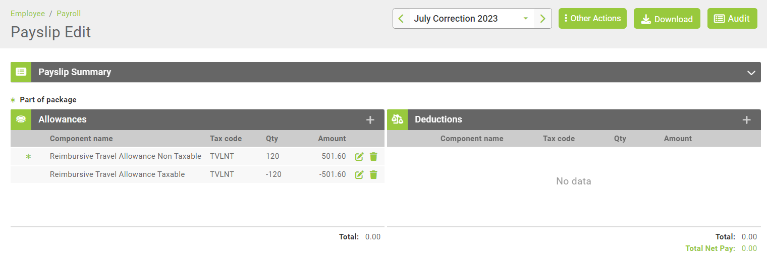 how-do-i-correct-an-employee-s-reimbursive-travel-allowance-that-has