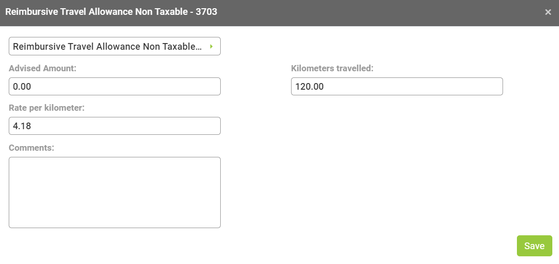 How do I correct an employee's Reimbursive Travel Allowance that has