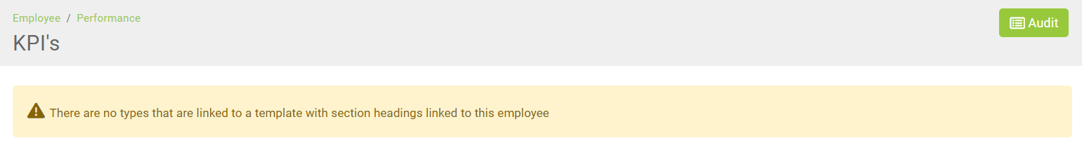 Why are there no KPIs displayed on employees' KPI's screen?